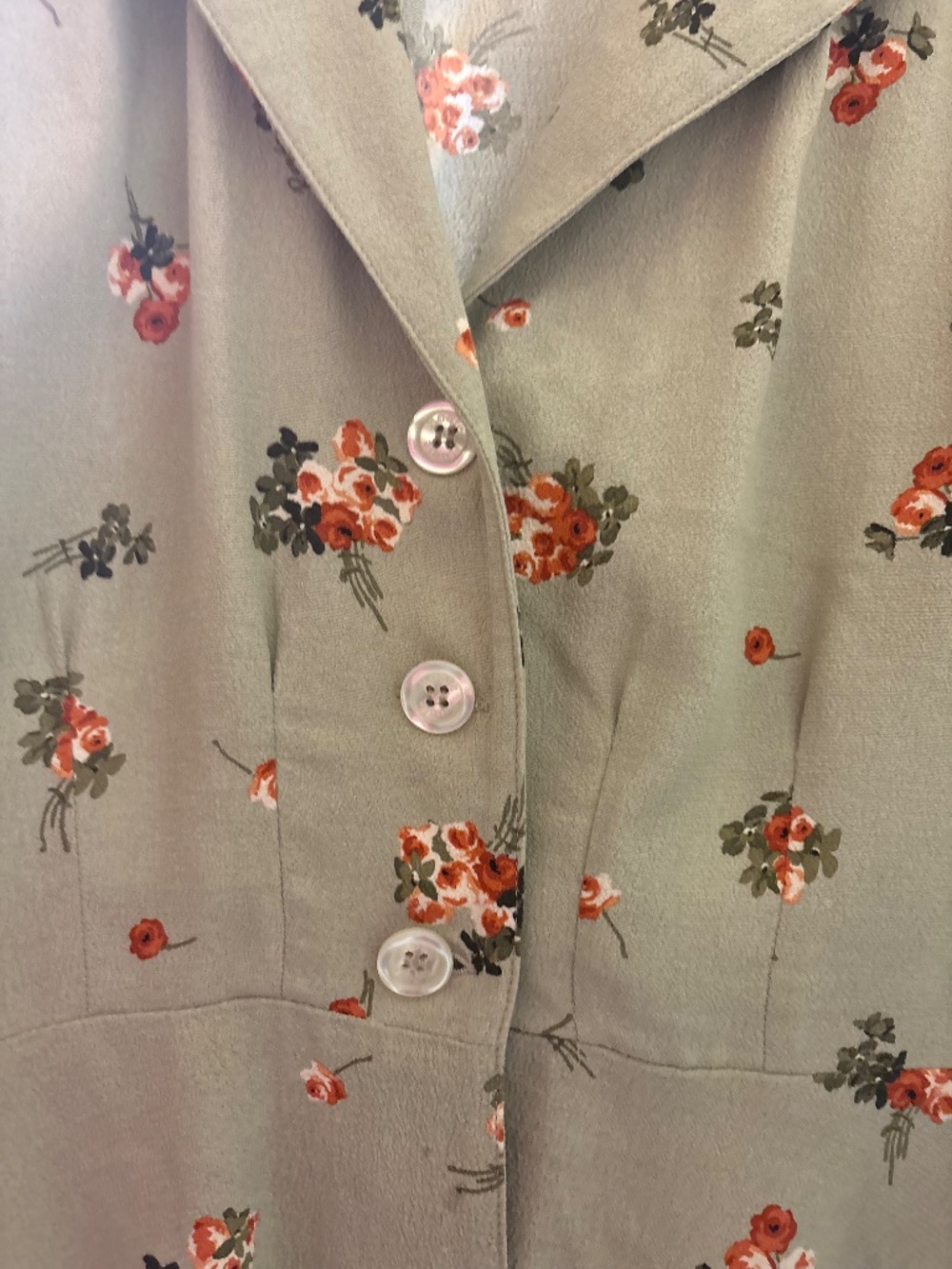 Rouje short sleeve floral shirt size 34 - Picture 3 of 3